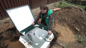 Подогнали септик Аквалос AL 5 R СМ под глубокую магистраль