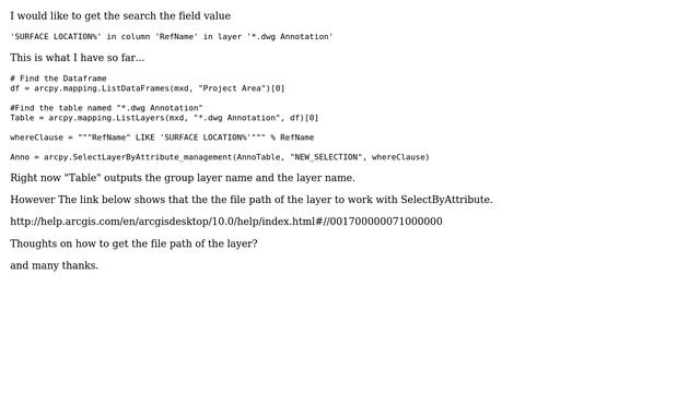 GIS: Python: 'Select by Attribute' in ArcMap 10 смотреть онлайн