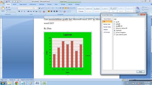 Cara mengcopy grafik dari ms excel ke Microsoft word 2007 смотреть онлайн