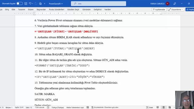 EXCEL POWER QUERY & POWER PIVOT İLE Veri Analizi ve Raporlama 3-3 смотреть онлайн