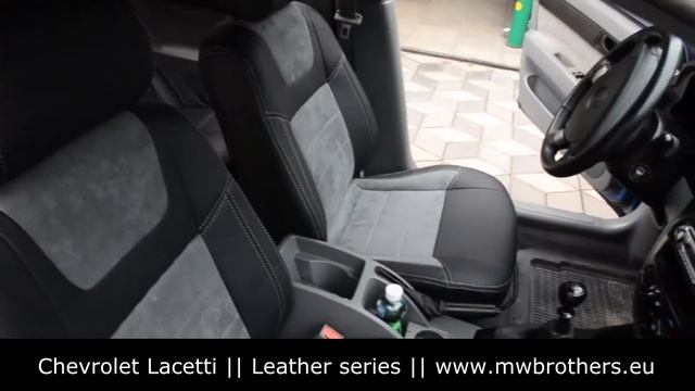 seat covers for Chevrolet Lacetti (2002+) by MW Brothers Leather interior install смотреть онлайн