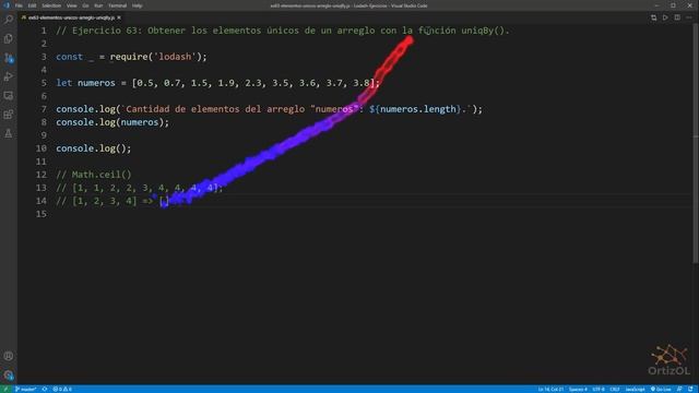 Lodash Ejercicio: 63 Obtener los Elementos Únicos de un Arreglo con la Función uniqBy() смотреть онлайн