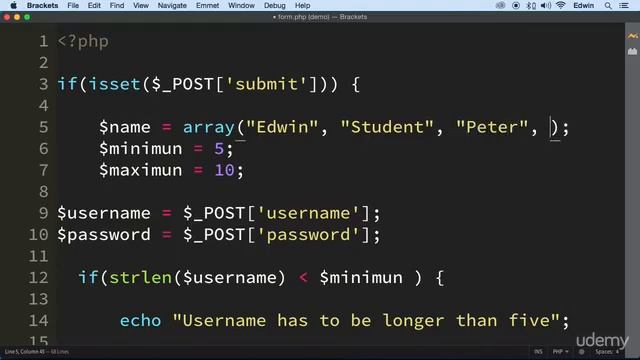 3 Validating The Form Values - HOW TO USE FORM DATA IN PHP - PHP COURSE FOR BEGINNERS CMS PROJECT смотреть онлайн