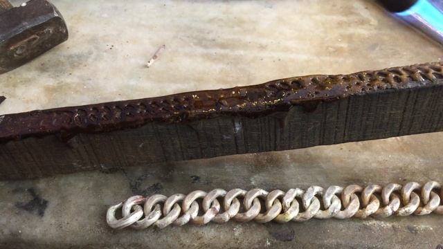 Silver Cuban Chain Bracelet Making | Handmade Silver Bracelet смотреть онлайн