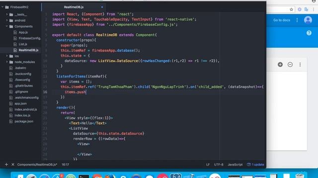 React Native với Firebase A - Z Bài 14: Realtime Database Hiển thị dữ liệu với child added смотреть онлайн