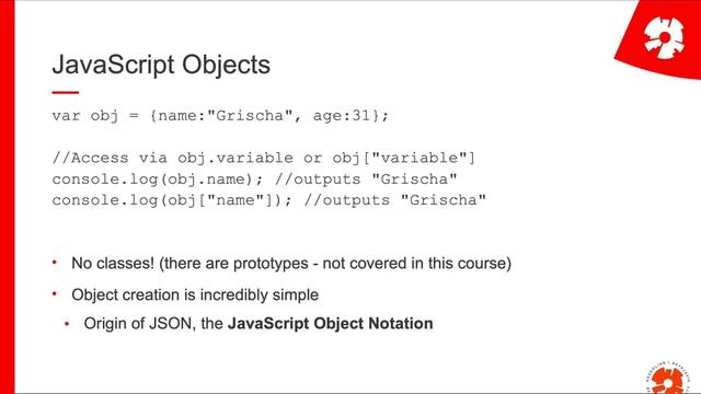 Web Programming I: L7/8: JavaScript part 7: Types, Objects, Arrays смотреть онлайн