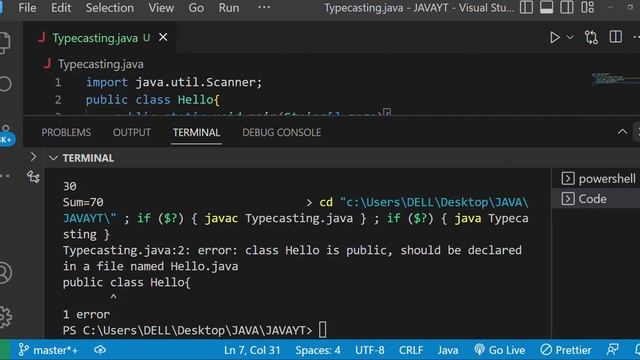 Typecasting in JAVA. смотреть онлайн