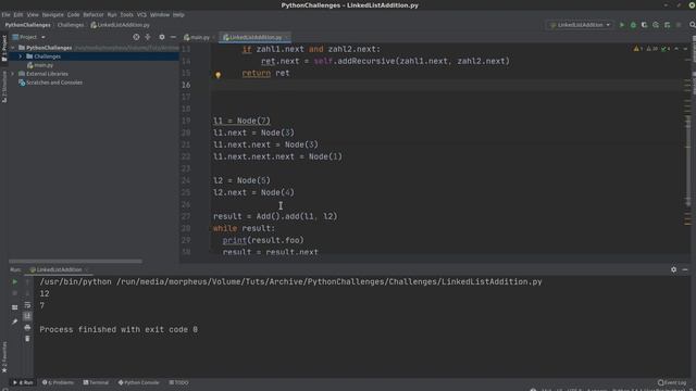 Python Challenge aus dem Vorstellungsgespräch - Zwei Zahlen addieren, die als Liste gespeichert sin смотреть онлайн