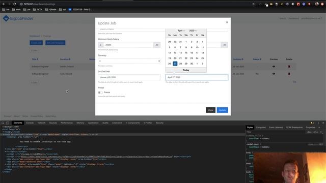 Personal Project: Job Search Web Application, Demo 9: Progress Review, XSS, reactJs смотреть онлайн