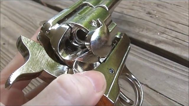 Denix NonFiring Colt 45 Peacemaker Nickel Revolver Single Action -customized for Ebay listings! смотреть онлайн