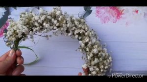 Венок для невесты из гипсофилы