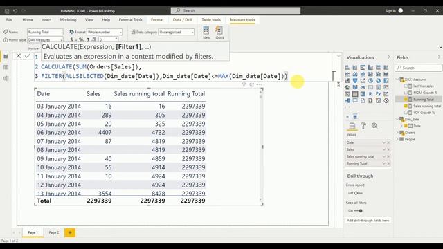 Cumulative Total/ Running Total [ Power BI Tamil -16/50] смотреть онлайн