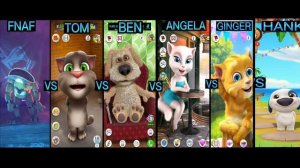 FNAF 🆚️  TOM 🆚️BEN 🆚️ Angela 🆚️ Ginger  🆚️ HANK .  🎶 Who Is Best ?FNAF song Wellerman!