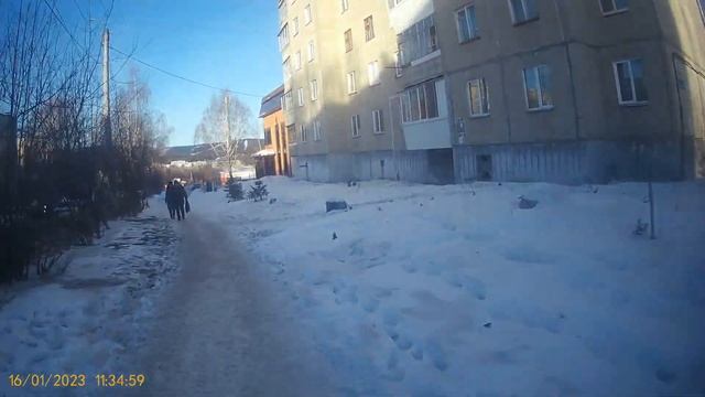 Видео за 16.01.2023 года Еду в сторону Гагарина вид передней камеры