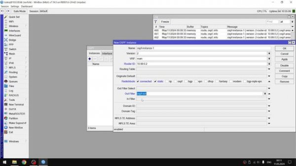 Настройка OSPF через WireGuard на MikroTik