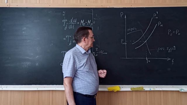 13-3 Работа генераторного агрегата на нагрузку. Статические характеристики по частоте смотреть онлайн
