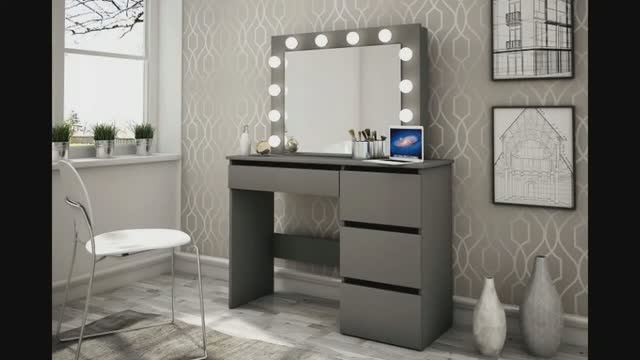 Туалетный столик с зеркалом и подсветкой смотреть онлайн