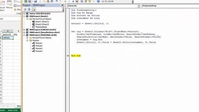 How to use VBA to search for a value on a Worksheet смотреть онлайн