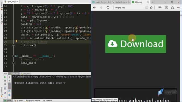 สอนการสร้างกราฟด้วยไพธอน matplotlib: การสร้างกราฟแบบมี animation смотреть онлайн