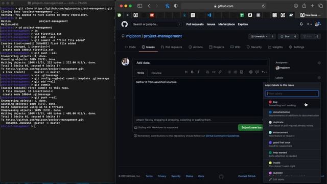 Project Management in Github | Issues, Projects, Commit Templates, Links between Features смотреть онлайн