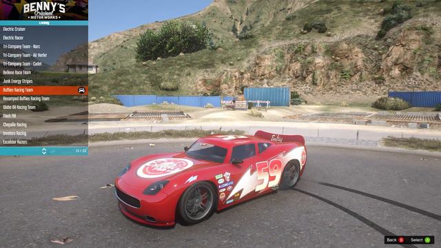 Invetero Coquette Thunderstruck (Lightning McQueen from 'Cars') | GTA V Lore Friendly Car Mods | PC смотреть онлайн