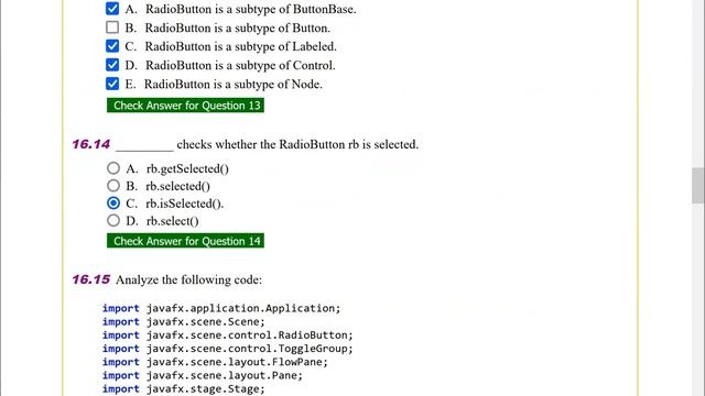 Daniel Liang Java Chapter 16 Multiple Choice Questions Part 1 смотреть онлайн