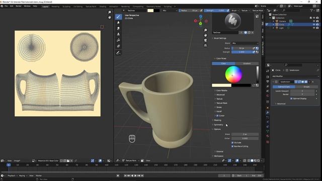 Creating a Coffee Mug in Blender 3.4.1 - Part 2 смотреть онлайн