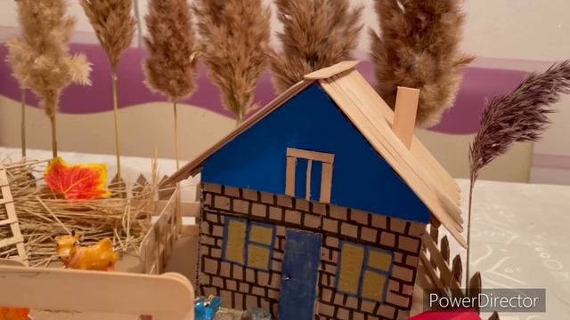 Ауылдағы үй. Макет. Осень подделок. поделка осень в садик смотреть онлайн