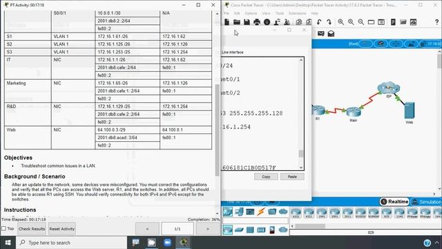 17.8.3 Packet Tracer - Troubleshooting Challenge