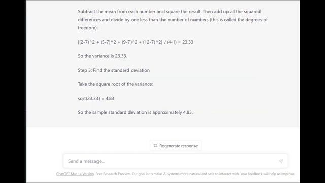 Can ChatGPT Calculate the Sample Standard Deviation? | Statistics смотреть онлайн