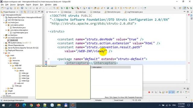 Use Interceptors for Method in Action in Struts 2 смотреть онлайн