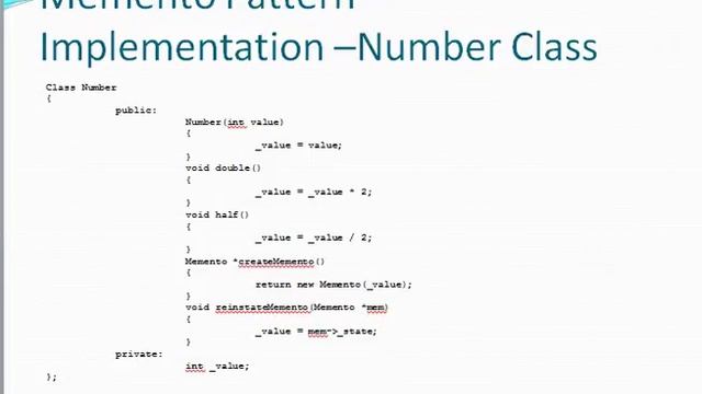 The Memento Pattern Presentation - Part 1 смотреть онлайн