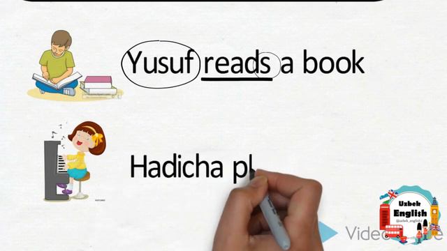 Present Simple Tense | Hozirgi oddiy zamon | Uzbek English (1-qism) смотреть онлайн