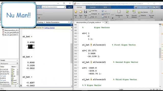 Singular Value Decomposition of a Matrix(2 by 3) in Urdu/Hindi |MATLAB| Eigon Values And Vectors смотреть онлайн