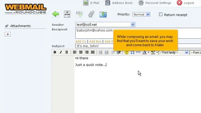 How to save a draft message in RoundCube смотреть онлайн