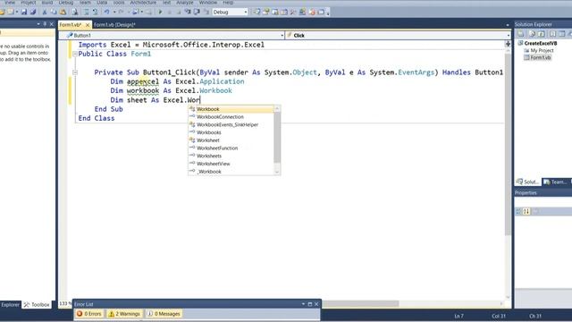 How to create an Excel file in vb.net смотреть онлайн