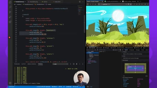 Parallax Scrolling Background in Phaser 3 смотреть онлайн