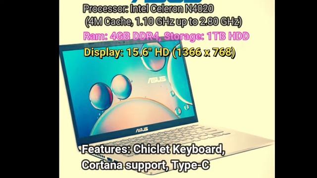 Asus P1511CMA Intel Celeron N4020 15.6-Inch HD Laptop смотреть онлайн
