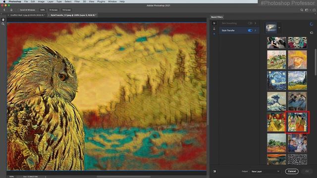 Photoshop 2021 New Neural Filter StyleTransfer - the coolest new Photoshop filters in 20 years! смотреть онлайн