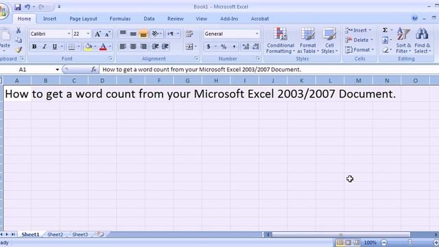 How to get a word count from Microsoft Excel 2007- 2010 Document смотреть онлайн