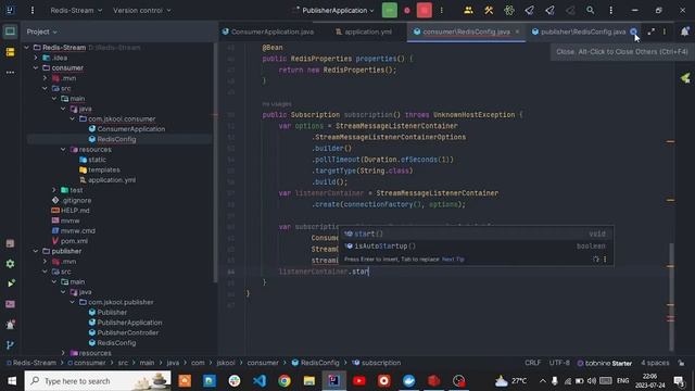 Redis stream (Consumer) -Tuitorial With Spring boot смотреть онлайн