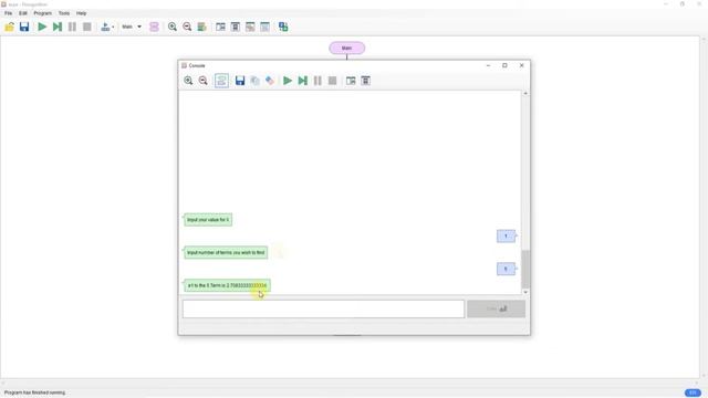 Flowgorithm e^x and an infinite exponential series смотреть онлайн