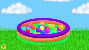 Развивающий мультик для малышей. Бассейн с цветными шариками.