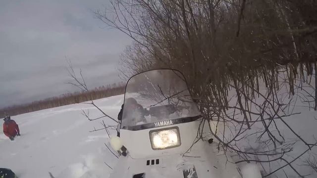 Застрял на снегоходе Yamaha VK540 и Nytro