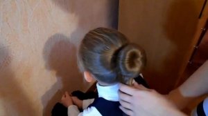 Прическа "Пучок" с бубликом
