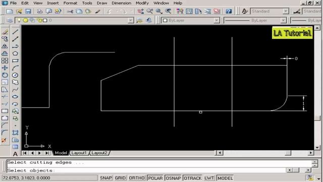 Tutorial Autocad #12 Cara Memotong & Meyambung Garis смотреть онлайн