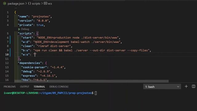 PWPC II S20 Configurando Webpack смотреть онлайн