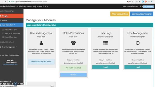 NEW in QuickAdmin: Modules смотреть онлайн