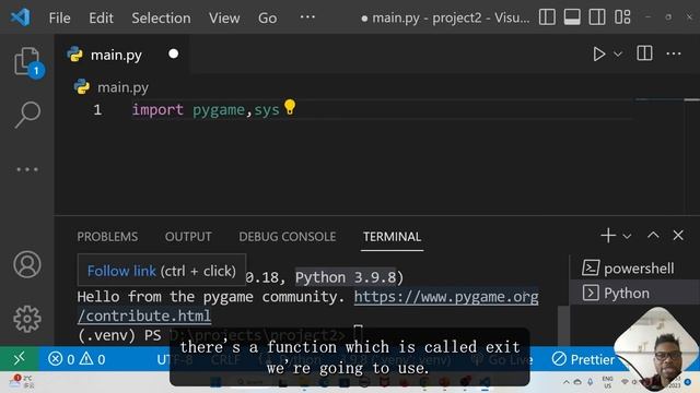 Python game development with Pygame (2023). Pygame Initialization and Display. смотреть онлайн