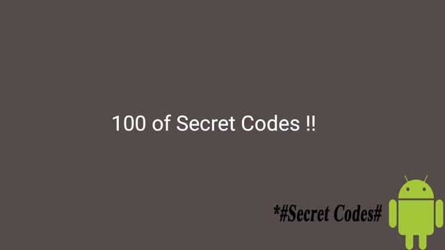 Secret Code of Android Phone, Android Phone's Hidden Codes That You Want to Know. смотреть онлайн